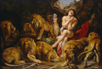 ライオン Painting - ライオンズデンのサー・ピーター・ポール・ルーベンス・ダニエル